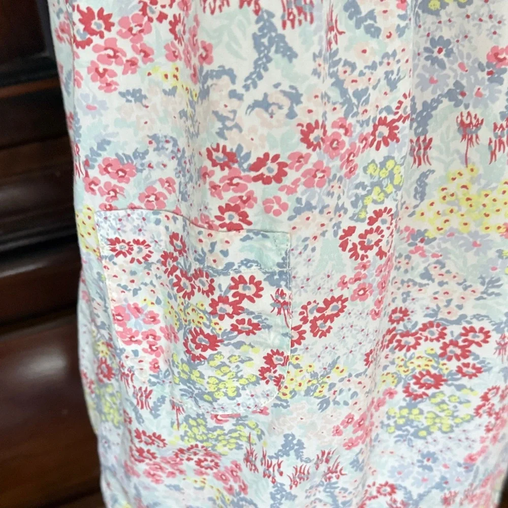 Tea Collection Girls Size 4 Floral Cotton Ruffle Collar Dress Spring Summer